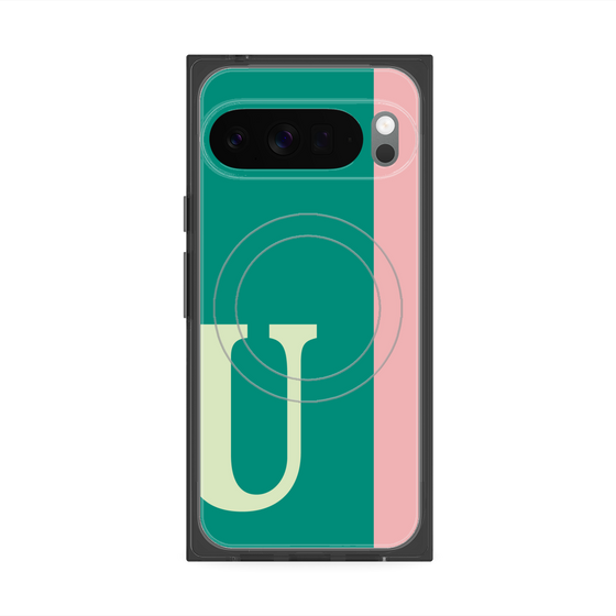 Premium Square Case with Pixelsnap［ Original - initial color line - U green ］