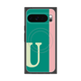 Premium Square Case with Pixelsnap［ Original - initial color line - U green ］