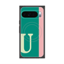 Premium Square Case with Pixelsnap［ Original - initial color line - U green ］