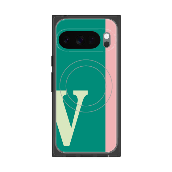 Premium Square Case with Pixelsnap［ Original - initial color line - V green ］