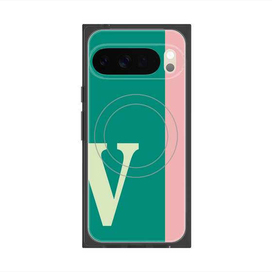Premium Square Case with Pixelsnap［ Original - initial color line - V green ］
