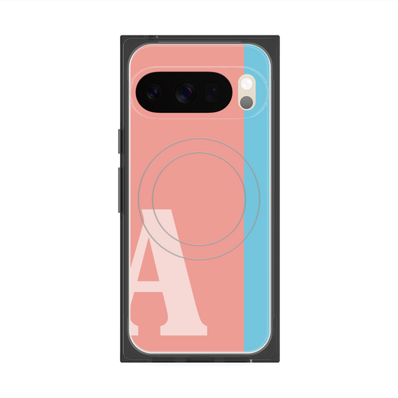 Premium Square Case with Pixelsnap［ Original - initial color line - A pink ］