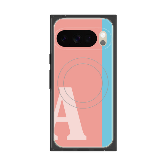 Premium Square Case with Pixelsnap［ Original - initial color line - A pink ］