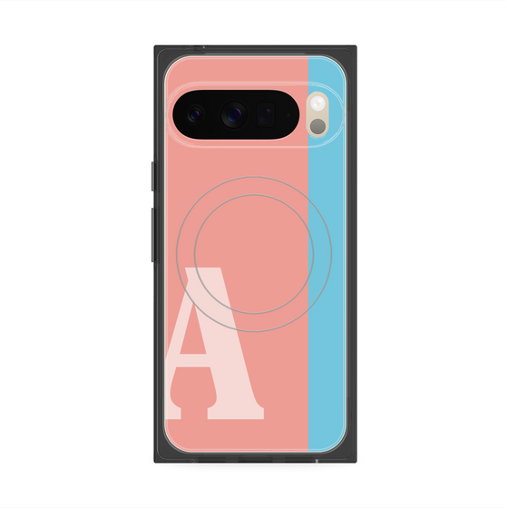 Premium Square Case with Pixelsnap［ Original - initial color line - A pink ］