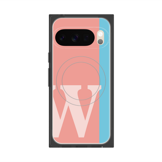 Premium Square Case with Pixelsnap［ Original - initial color line - W pink ］