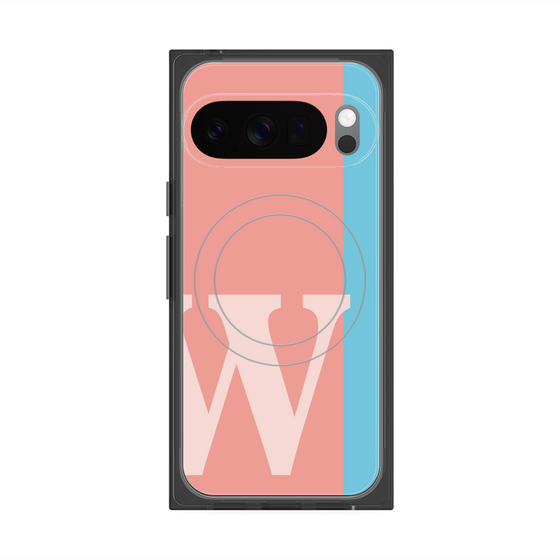 Premium Square Case with Pixelsnap［ Original - initial color line - W pink ］