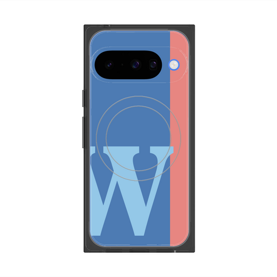 Premium Square Case with Pixelsnap［ Original - initial color line - W blue ］
