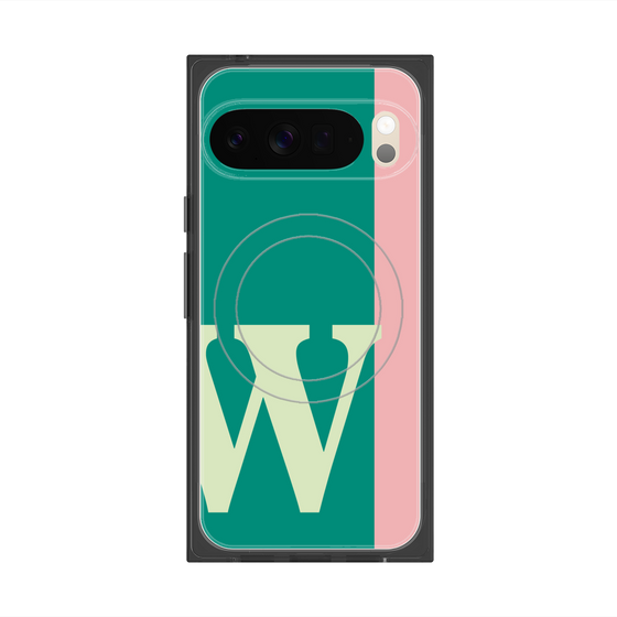 Premium Square Case with Pixelsnap［ Original - initial color line - W green ］
