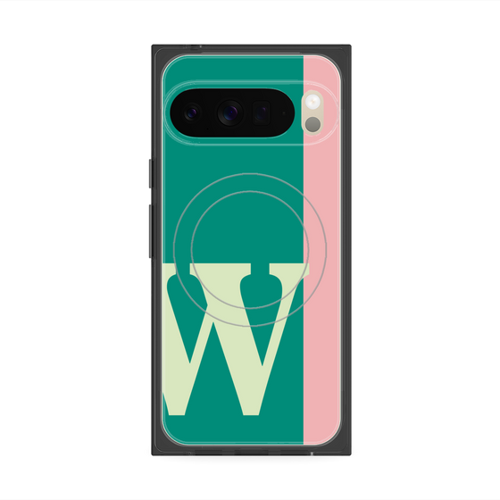 Premium Square Case with Pixelsnap［ Original - initial color line - W green ］