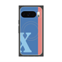 Premium Square Case with Pixelsnap［ Original - initial color line - X blue ］