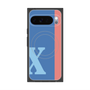 Premium Square Case with Pixelsnap［ Original - initial color line - X blue ］