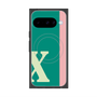 Premium Square Case with Pixelsnap［ Original - initial color line - X green ］
