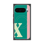 Premium Square Case with Pixelsnap［ Original - initial color line - X green ］