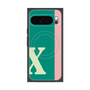 Premium Square Case with Pixelsnap［ Original - initial color line - X green ］