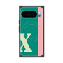 Premium Square Case with Pixelsnap［ Original - initial color line - X green ］