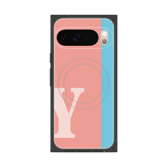 Premium Square Case with Pixelsnap［ Original - initial color line - Y pink ］