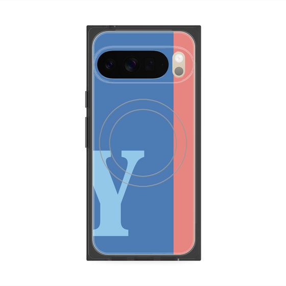 Premium Square Case with Pixelsnap［ Original - initial color line - Y blue ］