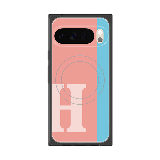 Premium Square Case with Pixelsnap［ Original - initial color line - H pink ］
