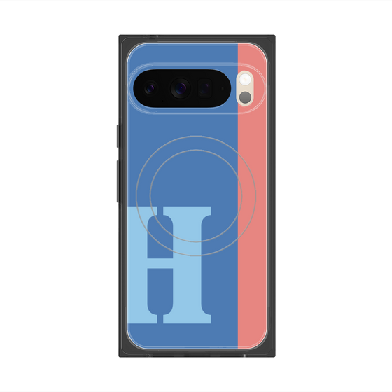 Premium Square Case with Pixelsnap［ Original - initial color line - H blue ］
