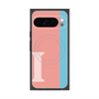 Premium Square Case with Pixelsnap［ Original - initial color line - I pink ］