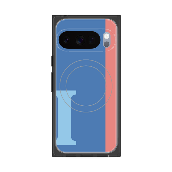 Premium Square Case with Pixelsnap［ Original - initial color line - I blue ］