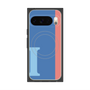 Premium Square Case with Pixelsnap［ Original - initial color line - I blue ］