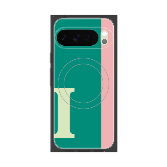 Premium Square Case with Pixelsnap［ Original - initial color line - I green ］