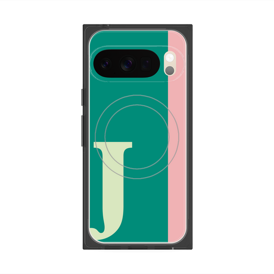 Premium Square Case with Pixelsnap［ Original - initial color line - J green ］