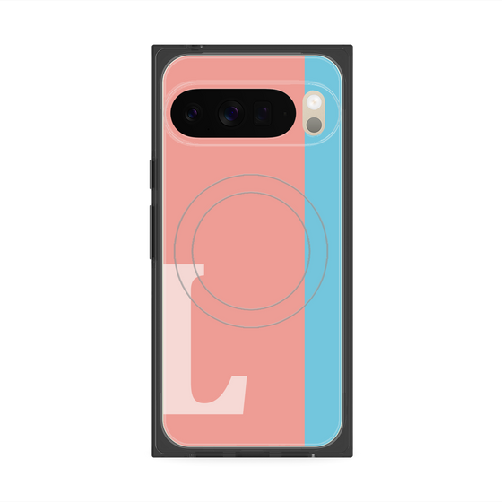 Premium Square Case with Pixelsnap［ Original - initial color line - L pink ］