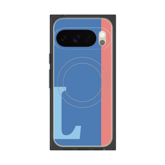 Premium Square Case with Pixelsnap［ Original - initial color line - L blue ］