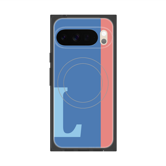 Premium Square Case with Pixelsnap［ Original - initial color line - L blue ］
