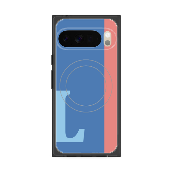 Premium Square Case with Pixelsnap［ Original - initial color line - L blue ］