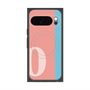 Premium Square Case with Pixelsnap［ Original - initial color line - O pink ］