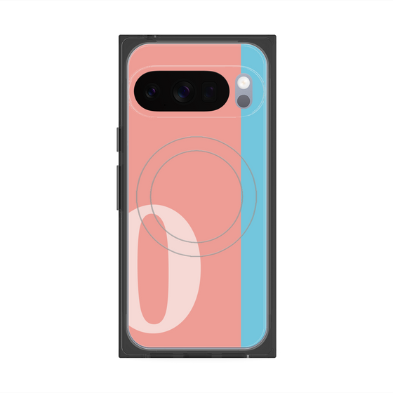 Premium Square Case with Pixelsnap［ Original - initial color line - O pink ］