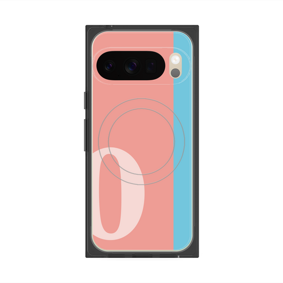 Premium Square Case with Pixelsnap［ Original - initial color line - O pink ］
