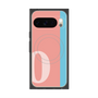 Premium Square Case with Pixelsnap［ Original - initial color line - O pink ］