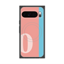 Premium Square Case with Pixelsnap［ Original - initial color line - O pink ］