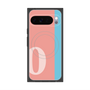 Premium Square Case with Pixelsnap［ Original - initial color line - O pink ］