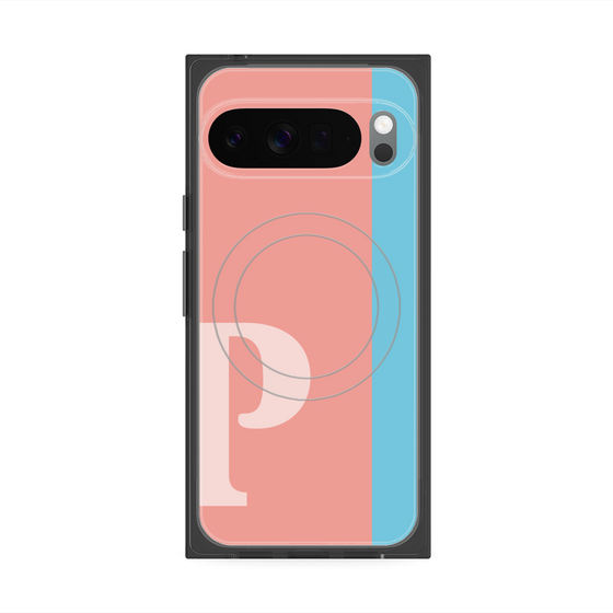 Premium Square Case with Pixelsnap［ Original - initial color line - P pink ］