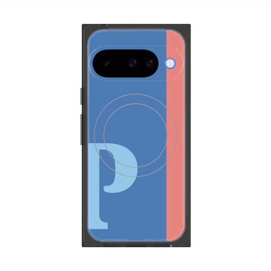 Premium Square Case with Pixelsnap［ Original - initial color line - P blue ］