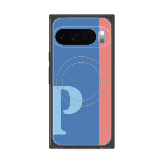 Premium Square Case with Pixelsnap［ Original - initial color line - P blue ］