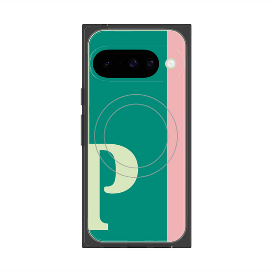 Premium Square Case with Pixelsnap［ Original - initial color line - P green ］