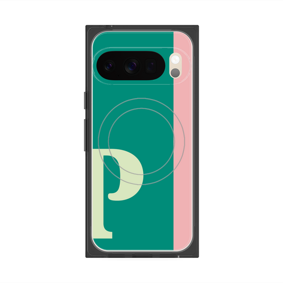 Premium Square Case with Pixelsnap［ Original - initial color line - P green ］
