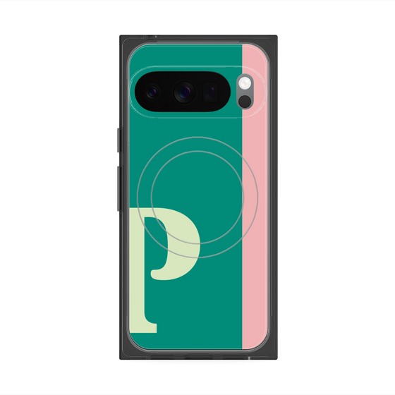 Premium Square Case with Pixelsnap［ Original - initial color line - P green ］