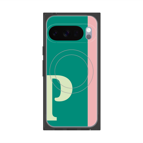 Premium Square Case with Pixelsnap［ Original - initial color line - P green ］