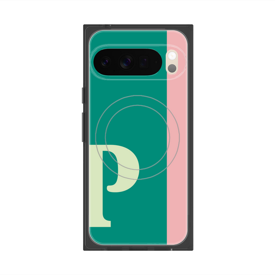 Premium Square Case with Pixelsnap［ Original - initial color line - P green ］