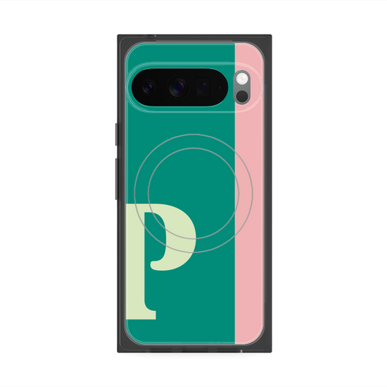 Premium Square Case with Pixelsnap［ Original - initial color line - P green ］