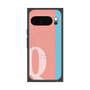 Premium Square Case with Pixelsnap［ Original - initial color line - Q pink ］
