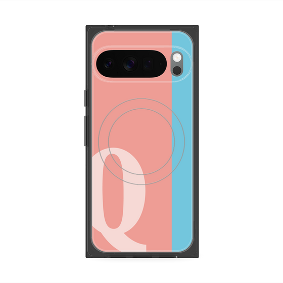 Premium Square Case with Pixelsnap［ Original - initial color line - Q pink ］