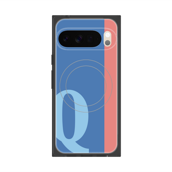 Premium Square Case with Pixelsnap［ Original - initial color line - Q blue ］
